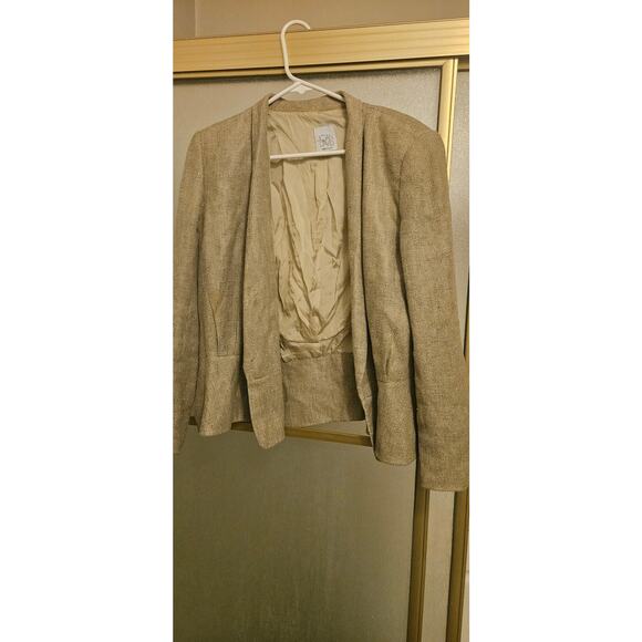 Joan and David made in Italy vintage size 14 Blazer beige taupe - Picture 1 of 6